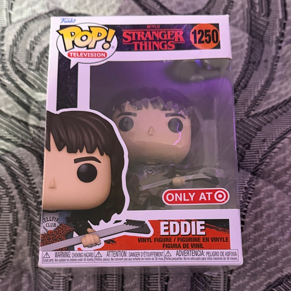 Funko Pop Eddie Figure with Black and White Design